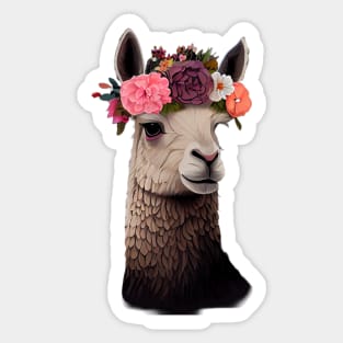 Flora the Fabulous Llama Sticker